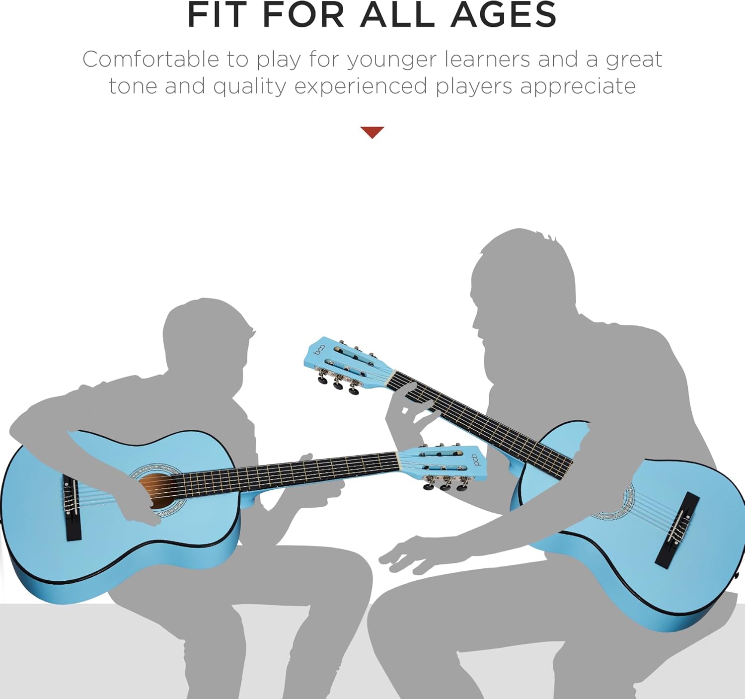 Best Choice Products 38in Beginner All Wood Acoustic Guitar Starter Kit w/Gig Bag, 6 Picks, Nylon Strings, Strap w/Pick Holder - Light Blue