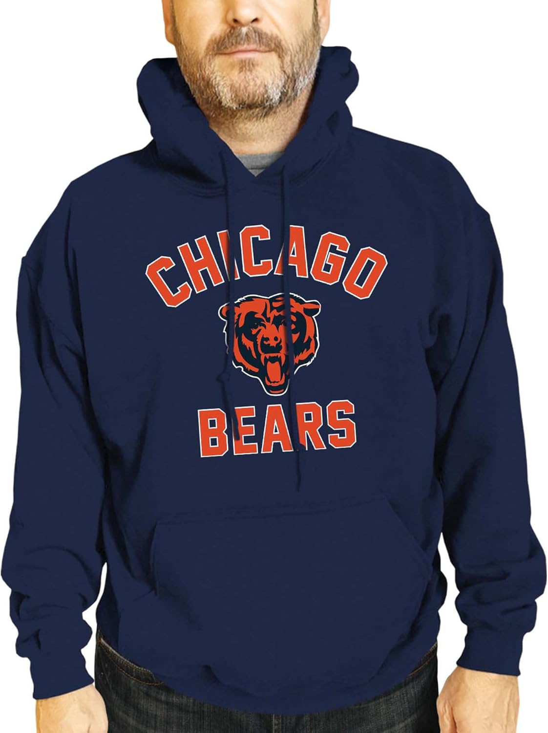 Team Fan Apparel NFL Adult Gameday Hooded Sweatshirt - Poly Fleece Cotton Blend - Stay Warm and Represent Your Team in Style