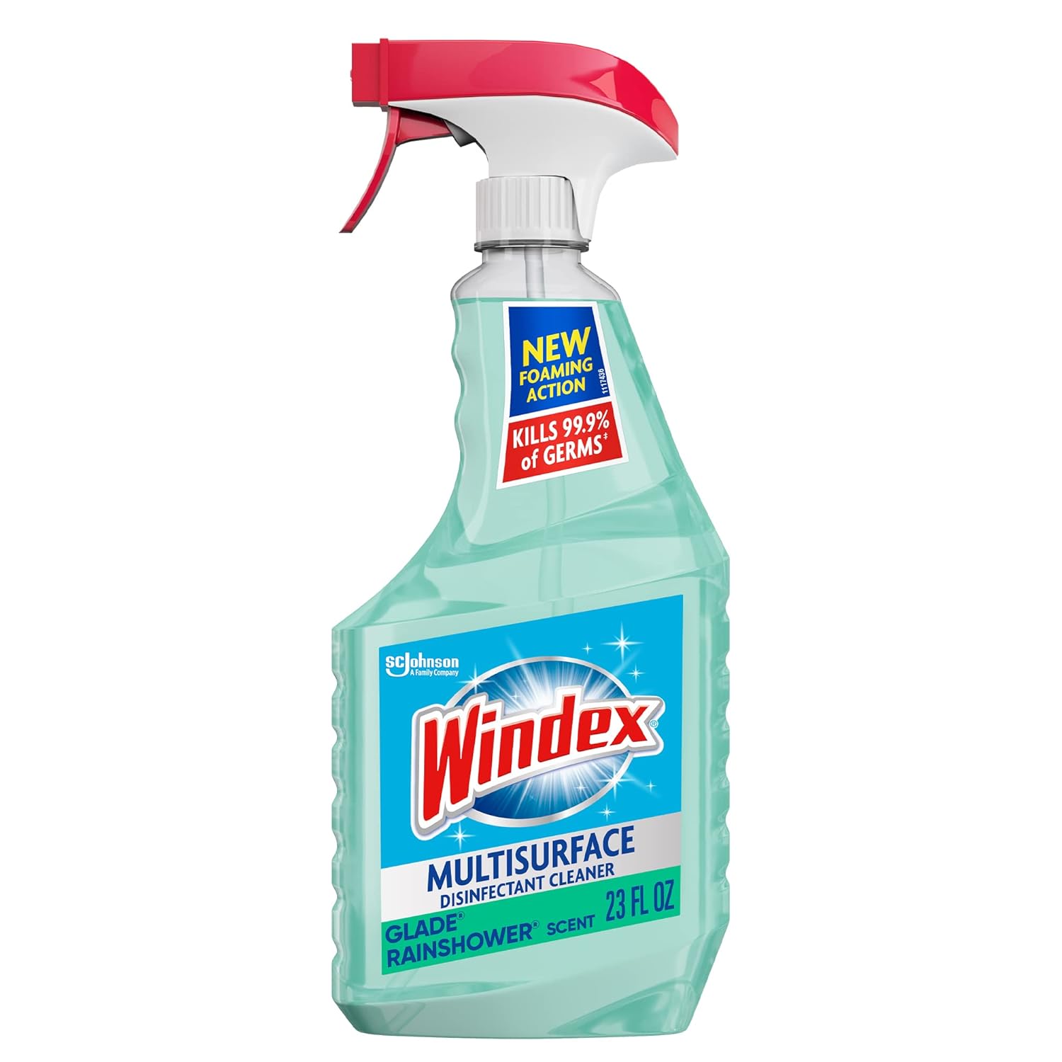 Windex Multipurpose Cleaner Disinfectant Spray Trigger Bottle New Foaming Action Formula Surface Cleaning Spray Glade Rainshower Scent 32