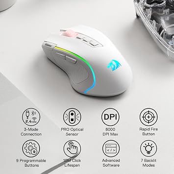 Redragon K686 RGB Keyboard and M612 PRO Wireless Gaming Mouse Bundle