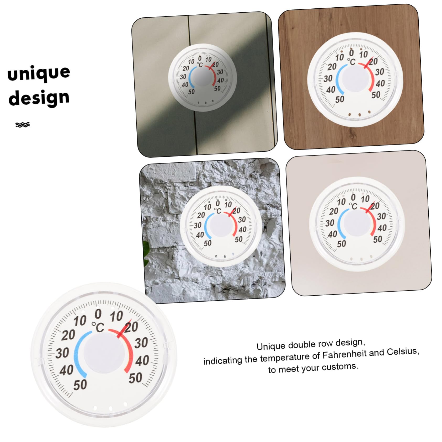 ibasenice 3 Set Termometro Per Il Freddo E Il Caldo Termometro Per Esterni Celsius Per Finestre Verticale Per Interni Da Appendere 3 pezzi * 3