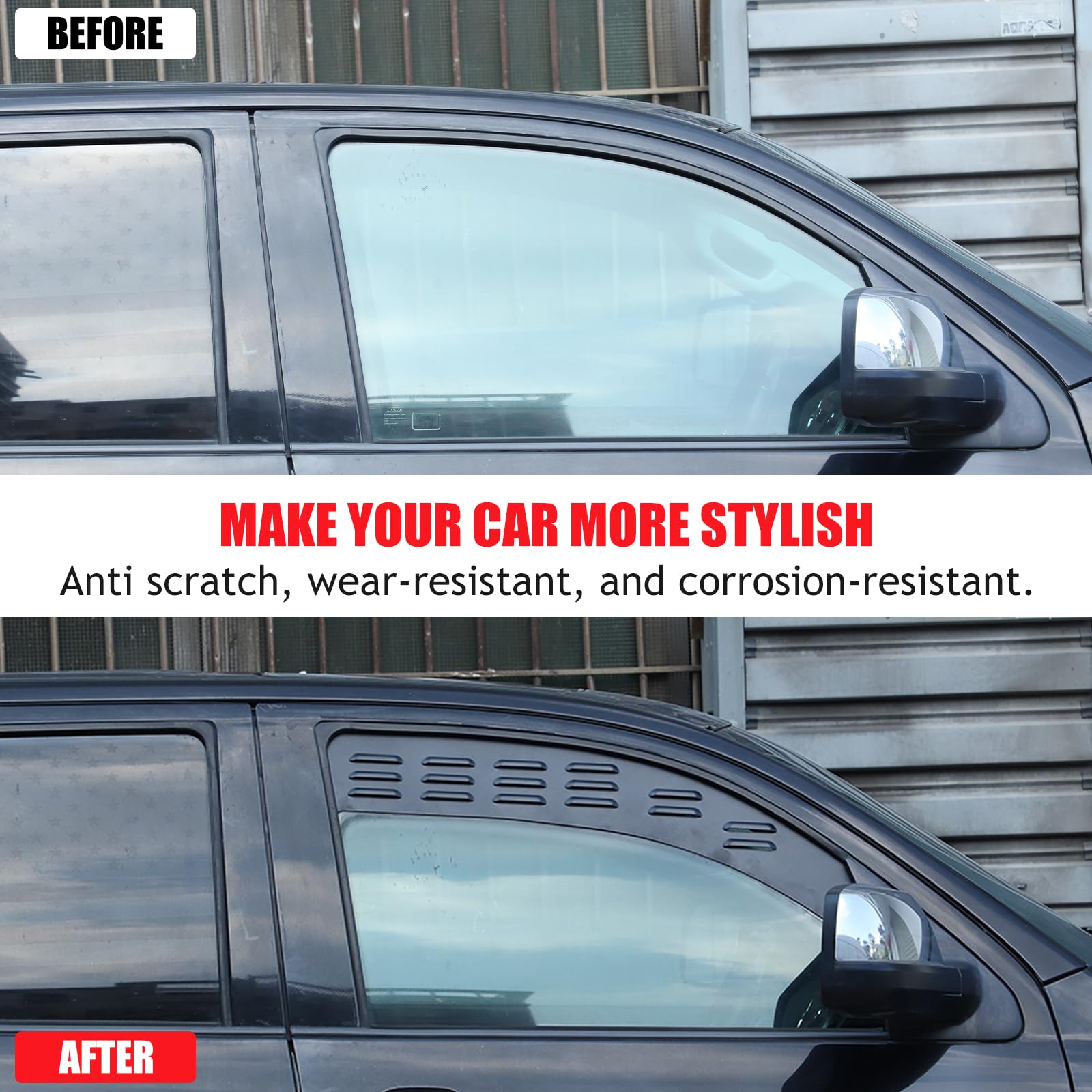 Car Air Vent Blinds Louver Cover Compatible with Toyota Tundra 2014-2021,Car Privacy Window Louvers Sun Shade Cover,Wind Vent Air Deflector Accessories Side Window Glass Blinds (Front Window)