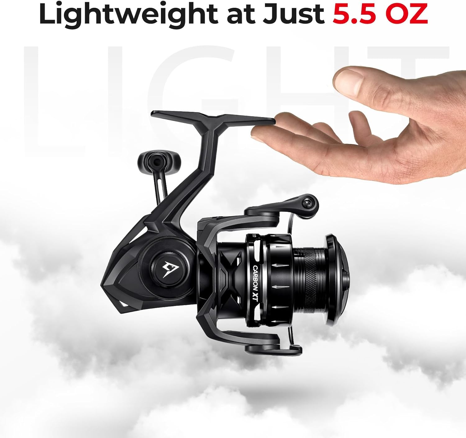 Piscifun Carbon XT Spinning Reels, Light to 5.5oz, Carbon Frame and Rotor, 22LBs Max Drag, 8+1 Shielded BB, 5.2:1 Gear Ratio, Smooth Powerful Freshwater Spinning Fishing Reel, 1000, 2000, 3000