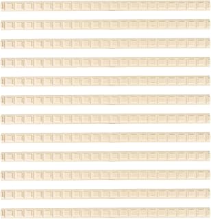 12pcs Unfinished Wood Trim, 15.75x0.79x0.2in 3D Decorative Wood Trim Molding for DIY Mirror Cabinet Window Door Wall Wooden Bobbin Home Decoration (Grid Style)