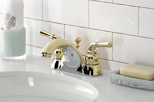 Miniatura 3 de Kingston Brass KB2622 Naples - Grifo de lavabo central de 4 pulgadas, latón pulido