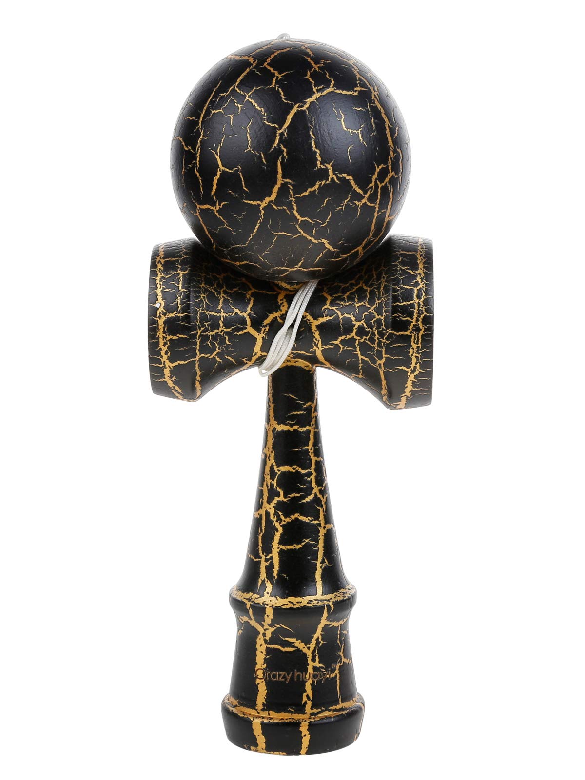 Kendama Kraze Beech Wooden Toy -Extra String (Black & Golden Cracked)