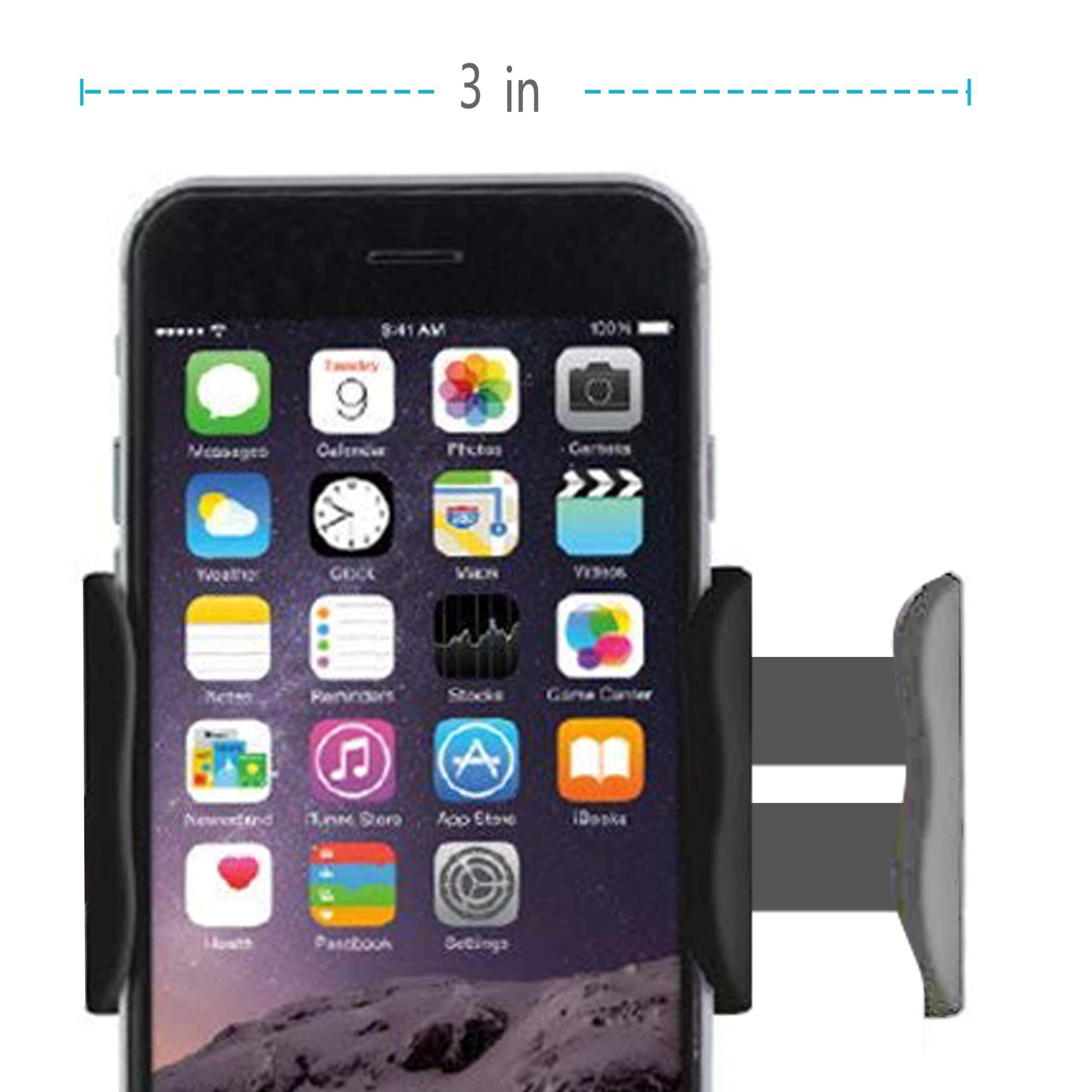 Cell Phone Clip on Stand Holder with Grip Flexible Long Arm Gooseneck Bracket Mount Clamp for