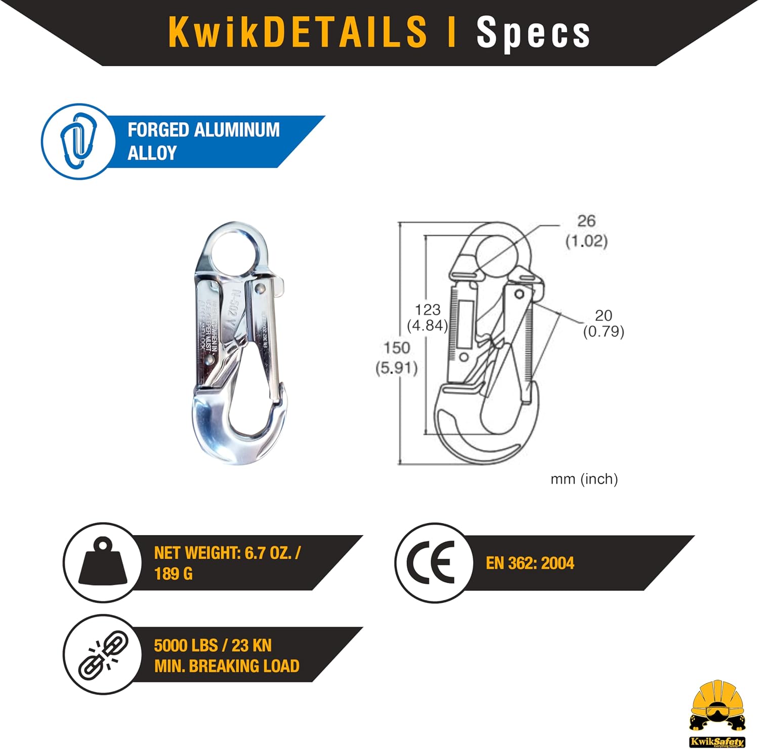 KwikSafety ANNEX | N-502 | 高耐久アルミヨーク | CE&EN認定 | 多機能