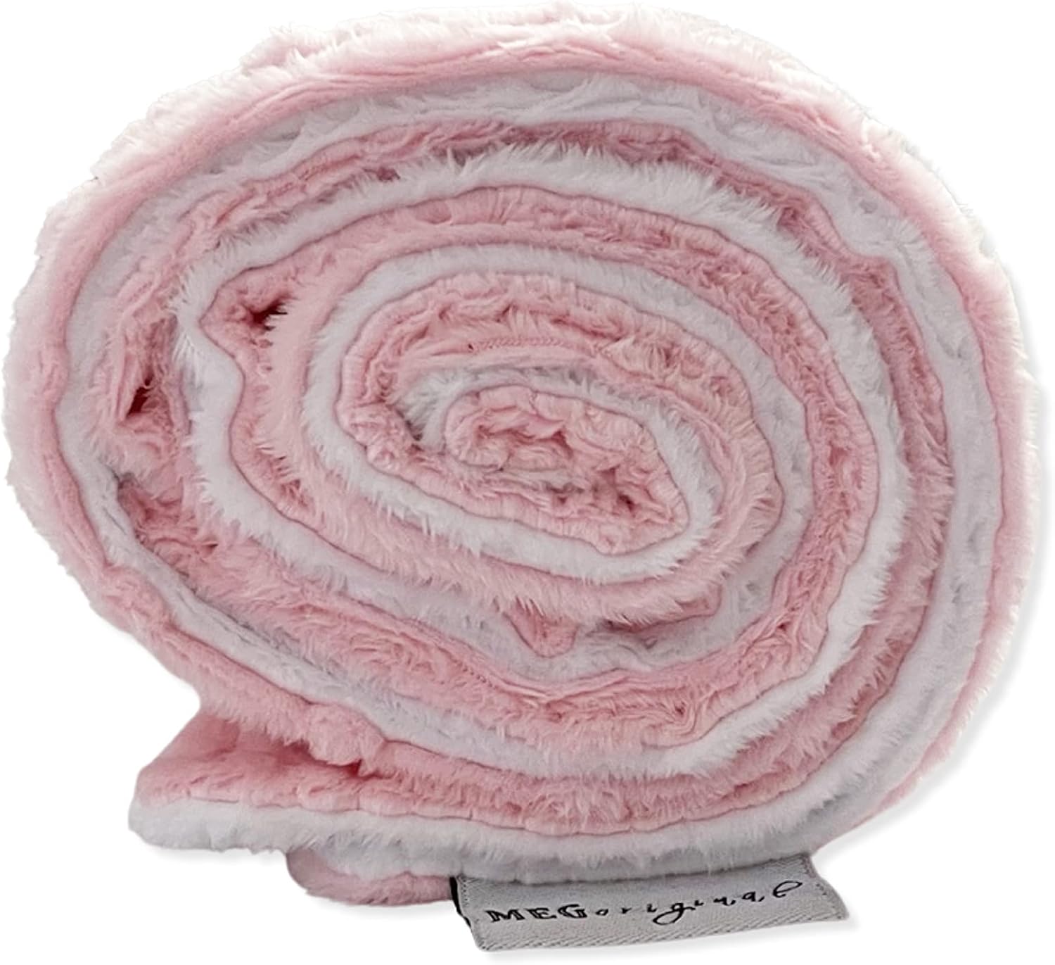 MEG ORIGINAL Pink and White Minky Dot Baby Girl Blanket