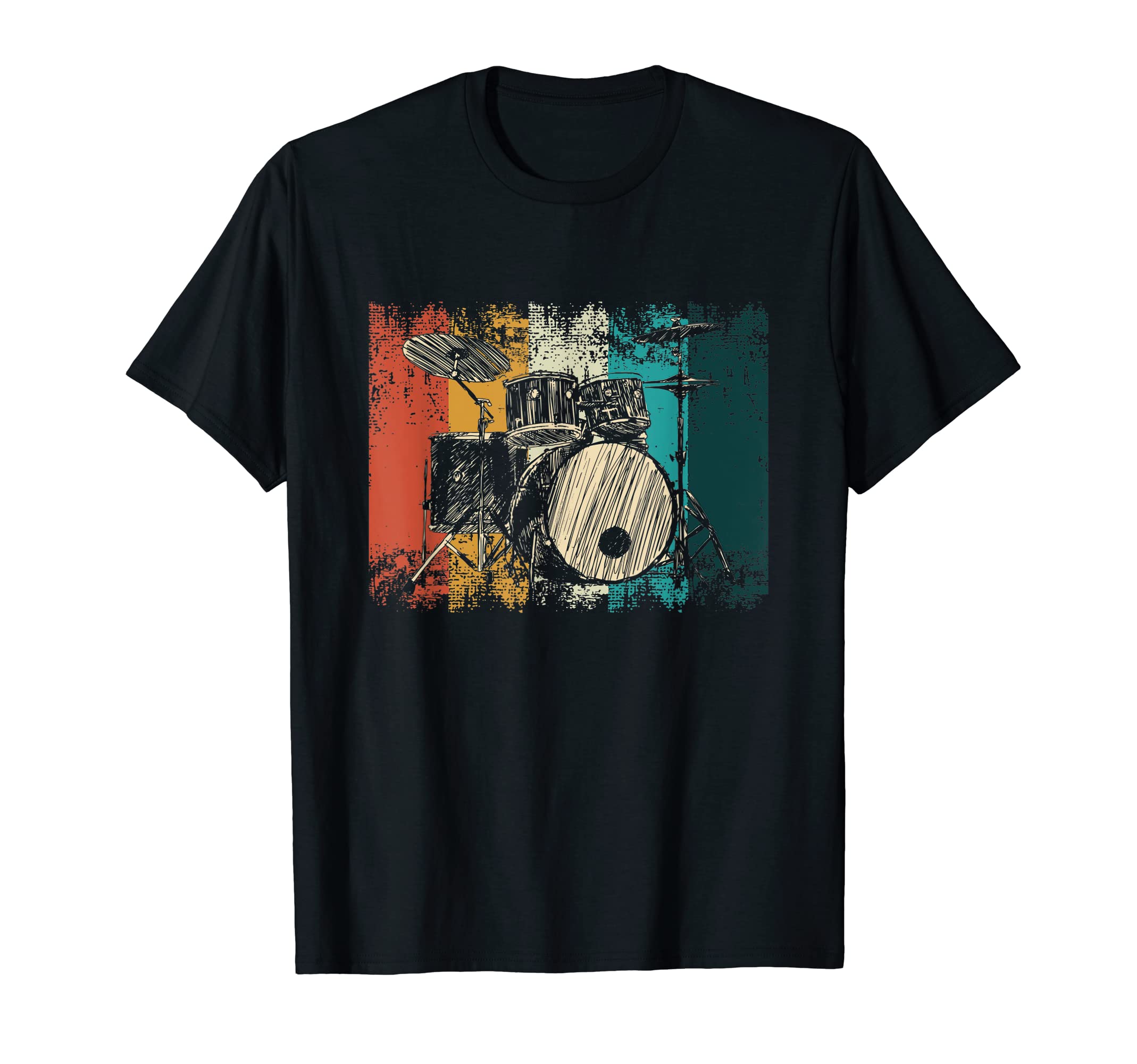 Vintage Drummer Co.Drummer Retro Vintage Drum Set Drumset Drummers Men Drumming T-Shirt
