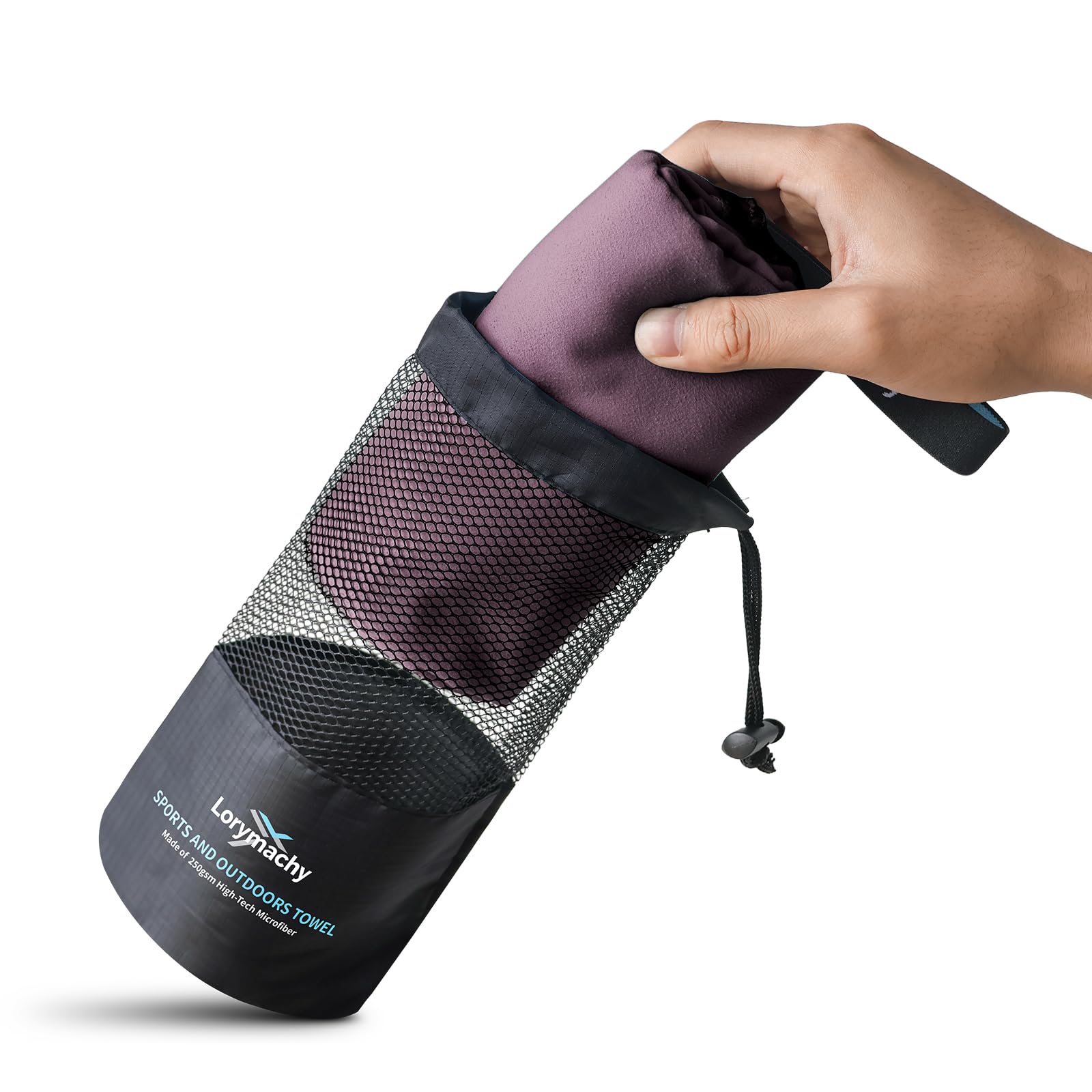 Lorymachy Mikrofaser Handtuch – Fitness Handtuch mit Silberionen-Behandlung, Ultraleicht & Saugstark, Schnelltrocknend – Ideal für Fitness, Yoga, Reisen, Camping, Wandern & Strand - 2
