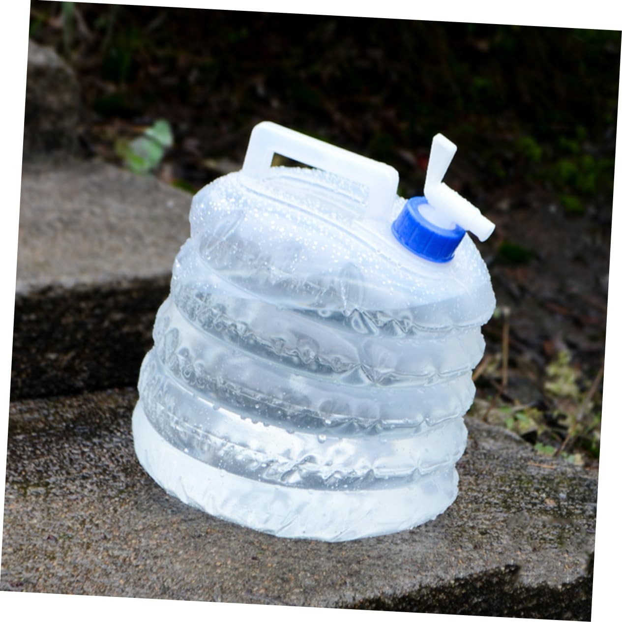 Abaodam Portable Pe Folding Bucket Outdoor Water Container for Camping Hiking Fishing and Travel Lightweight Space Saving Water Storage with Lid