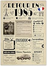 Large 40th Birthday Card for Women and Men - Gift Idea for 40th Birthday Women and Men - 40th Birthday Decoration - Congratulations Happy Birthday Card - Original Gift Back in 1985