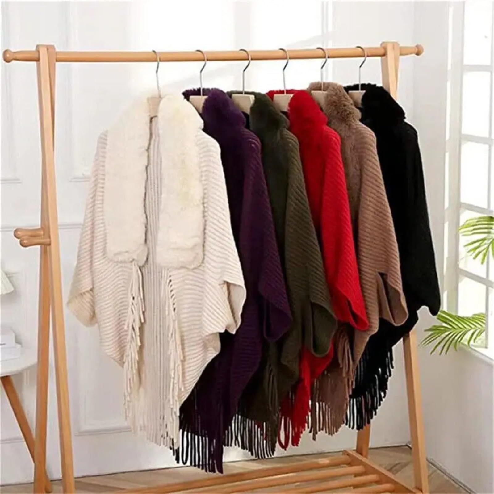 Poncho in Maglia da Donna Scialle Caldo Invernale Lavorato a Maglia Spesso da Donna, Scialle Largo for Abiti Sera, Matrimonio