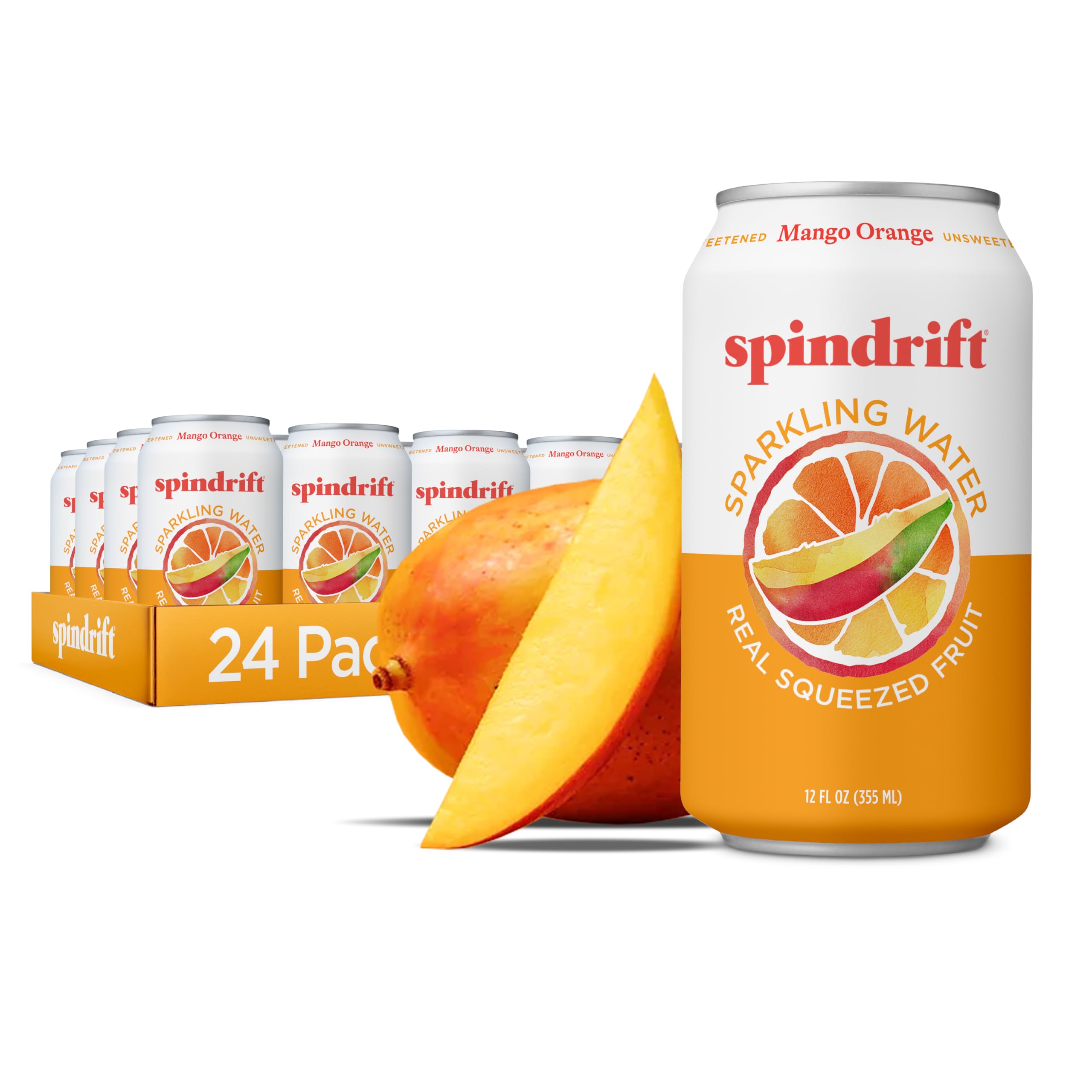 Photo 1 of ***MINIOR CUT***Spindrift Mango Orange Sparkling Water