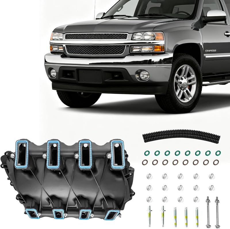 Coletor de admissão superior AngyMeck 615-183 para Chevrolet V8 5.3 L e 4.8 L