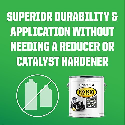 Vista 341 de Rust-Oleum Farm & Implement 280165-2PK - Pintura esmaltada, galón, negro brillante, paquete de 2