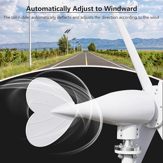 Wind Turbine Generator, 800W 6 Blade Small Wind Turbine for Industrial Energy Equipment(12V/24V),Dynamo,24V