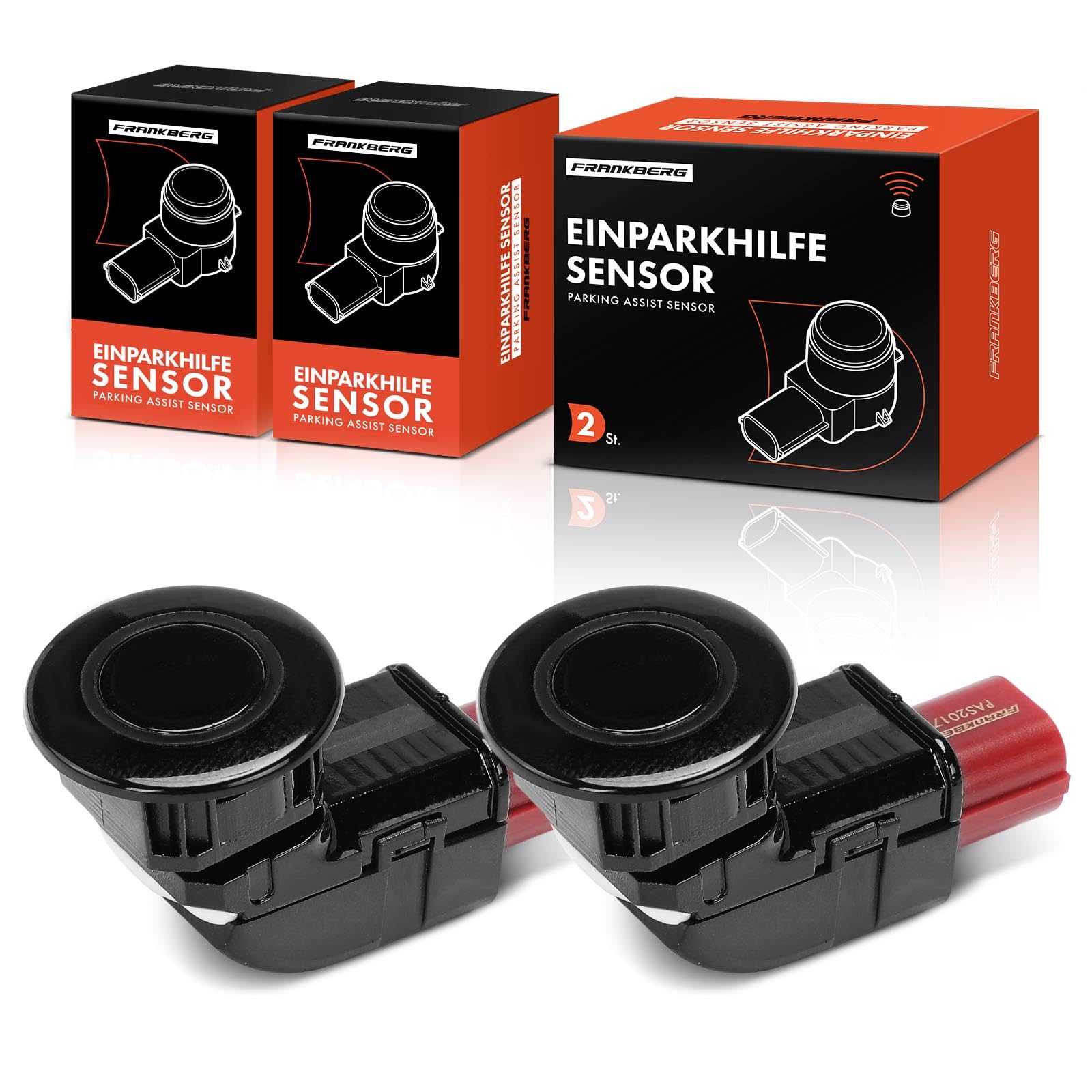 Frankberg 2x Sensor de aparcamiento PDC Delantero Trasera Compatible con CR-V III RE 2.0L-2.4L 2006-2012 Replace# 39680SHJA61