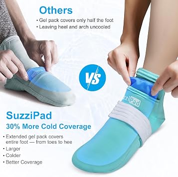 SuzziPad Cold Therapy Socks & Hand Ice Pack, Cooling Gloves for Chemotherapy, Chemo Care Package for Women and Men, S/M