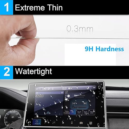 Miniatura 4 de TTCR-II Protector de pantalla compatible con Jeep Compass 2022-2024 de 10.1 pulgadas, para 2022-2024 Compass pantalla táctil película protectora de