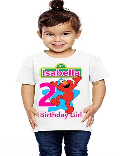 Elmo birthday shirt girl Clearance