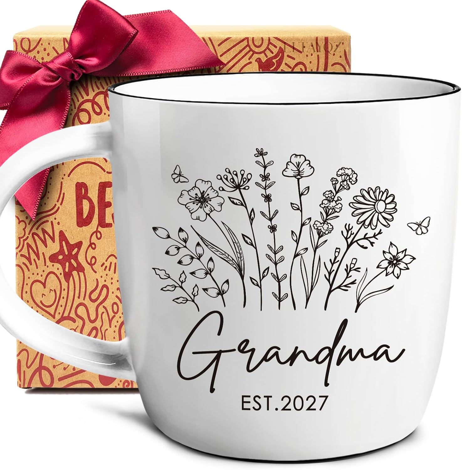 New Grandma Mug Gifts First Time 2027, Pregnancy Announcement for grandma 2027 Mugs Gift, Promoted to Grandma mugs gift for grandmother Est 2027, Baby announcement mug gifts for Grandmother-127