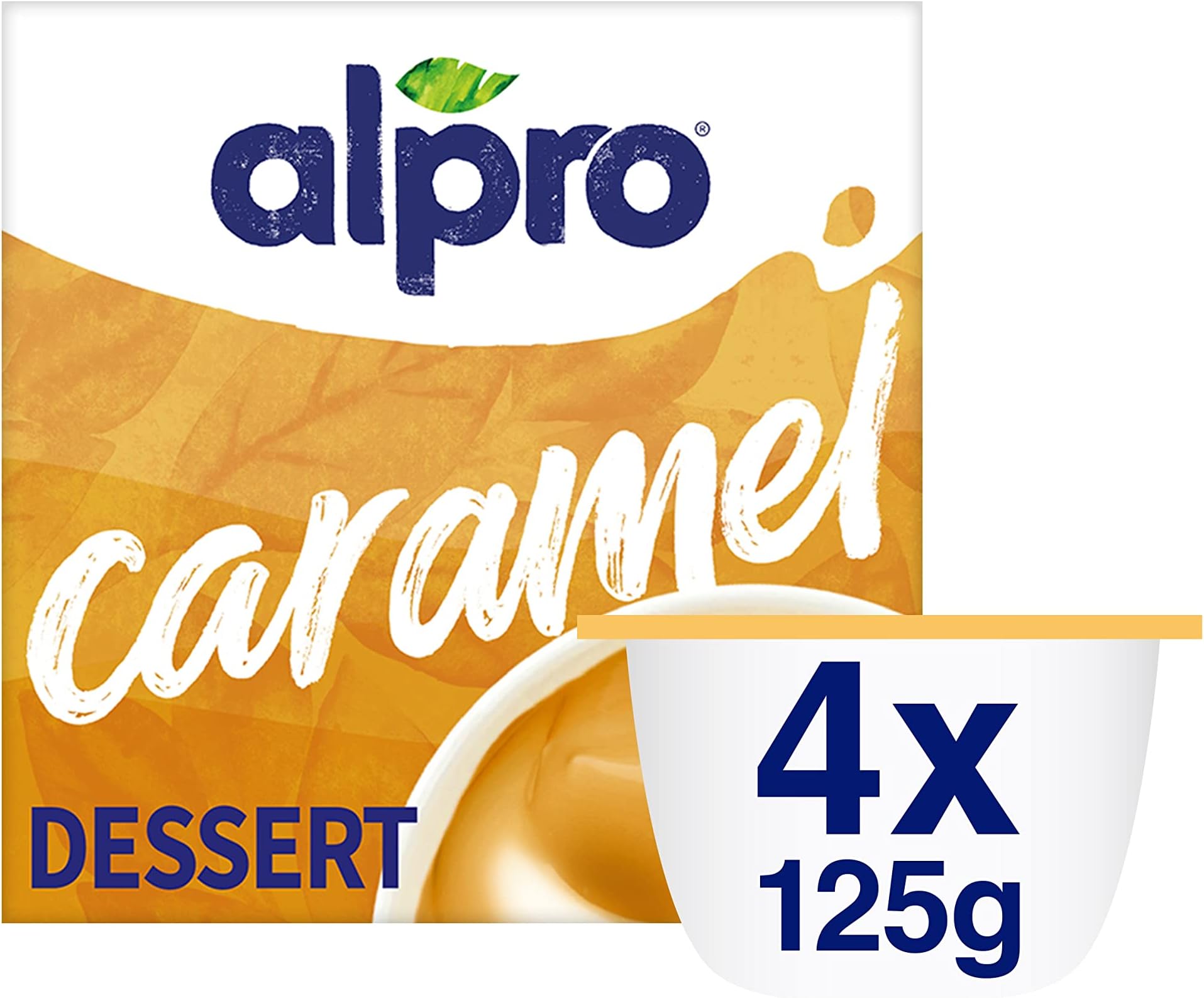 Creamy Caramel, Plant-Based & Soya Dessert Alternative, Vegan & Dairy Free, 4x125g