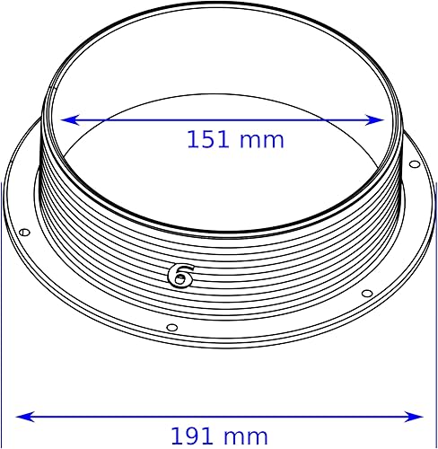 Miniatura 7 de Tubo de 6 pulgadas portátil de aire acondicionado de CA de escape en sentido contrario a las agujas del reloj Brida de rosca y paquete de enchufe -