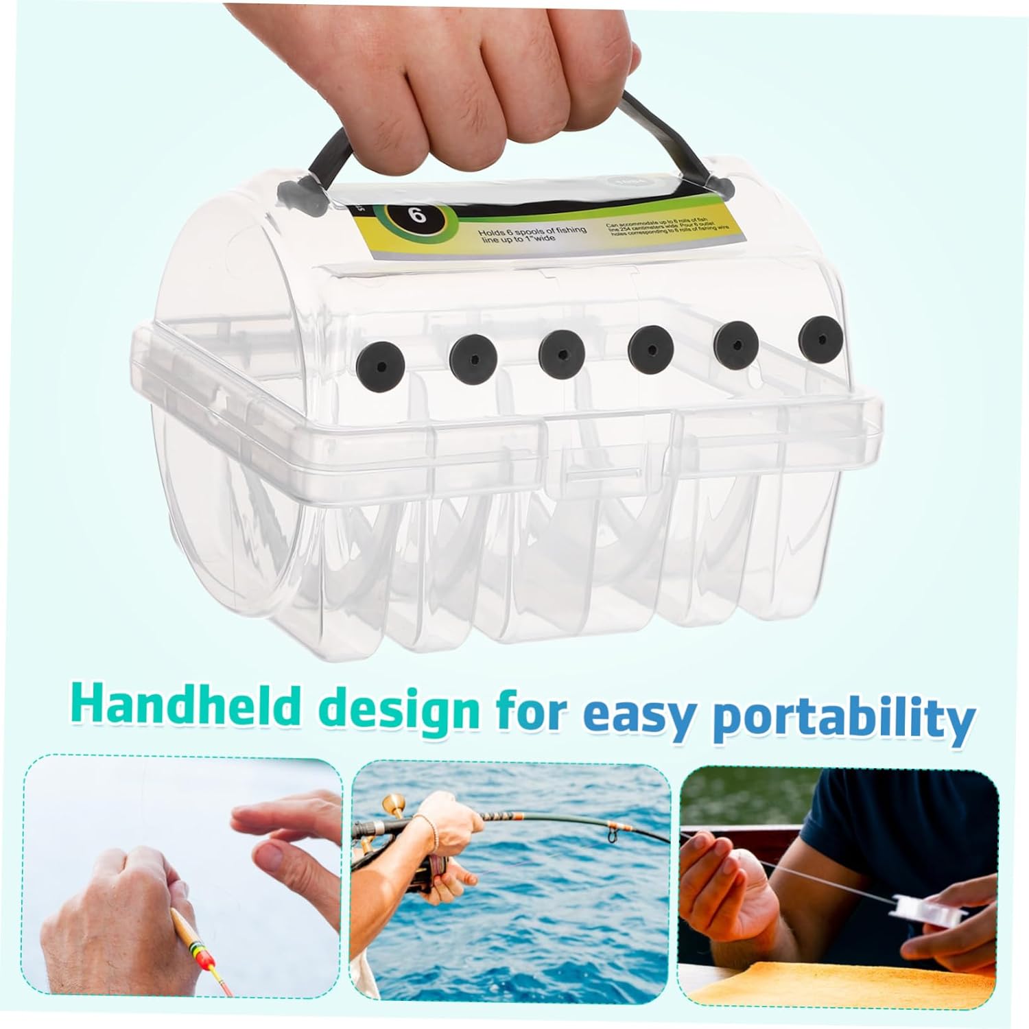 Sosoport Fishing Line Storage Fishing Line Keeper Fishing Hook Holder Fishing Supply Fishing Reel Organizer