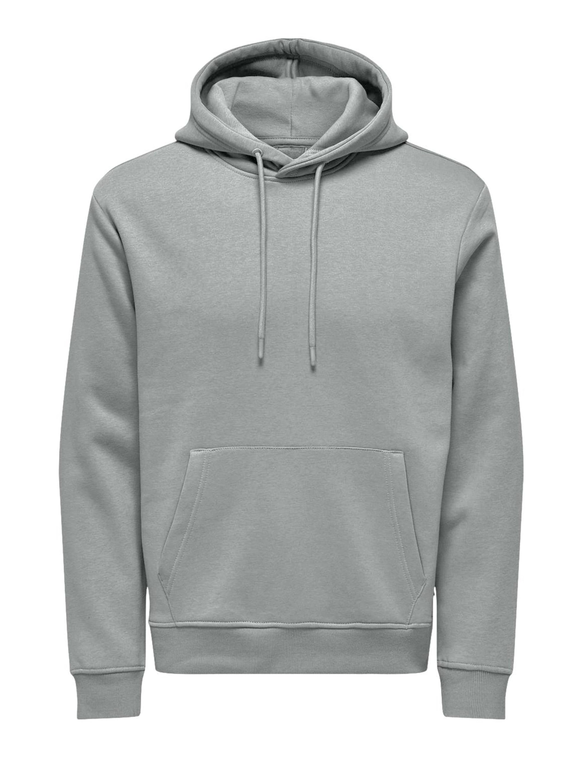 ONLY & SONS Onsconnor Reg Sweat Hoodie Noos, Mirage Gray, XL