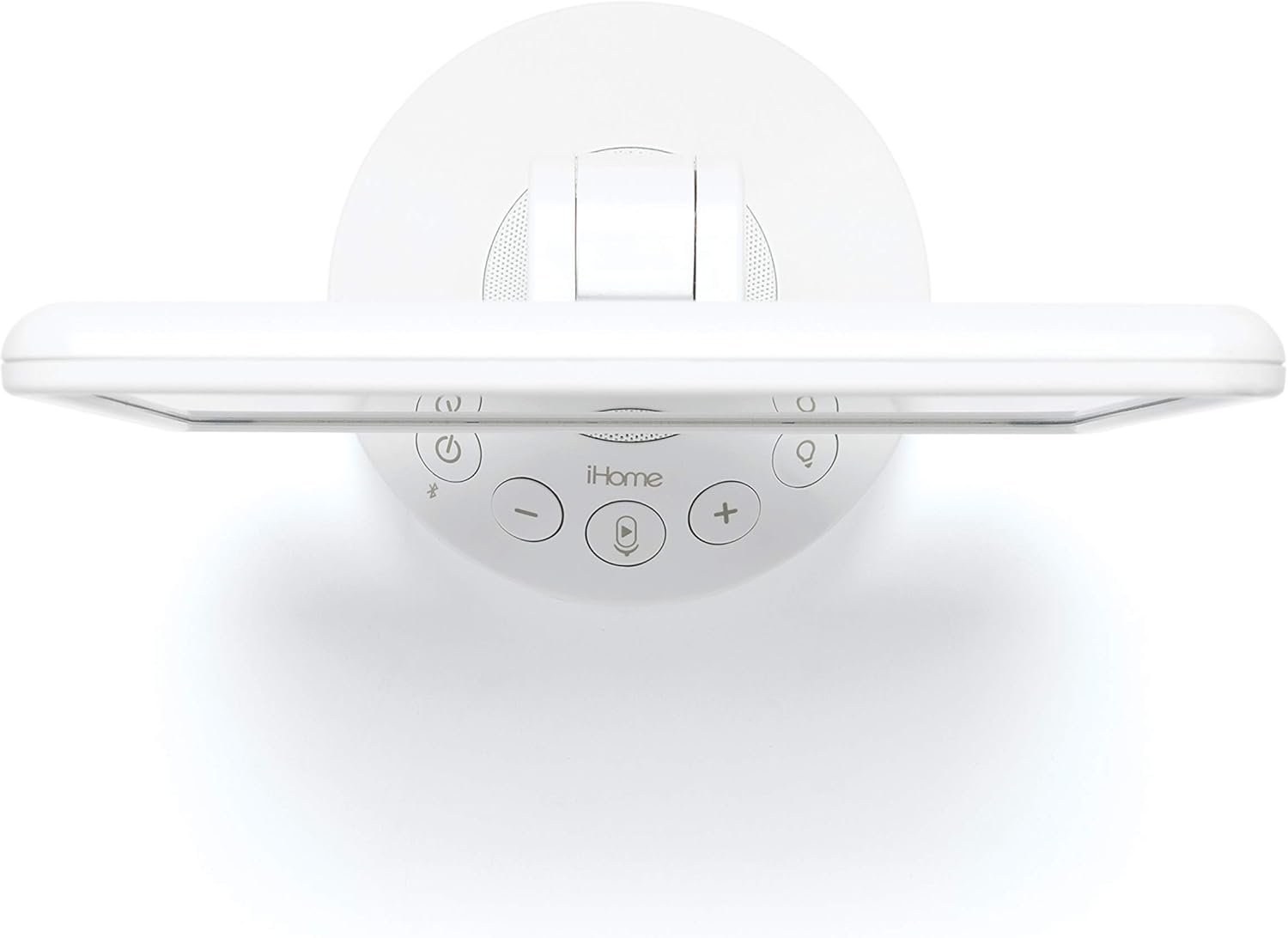 iHome 7 x 9 Reflect iCVBT22W Adjustable Vanity Mirror with Bonus 10X Mirror, Bluetooth Audio, Hands-Free Speakerphone, LED Lighting, Siri  Google Support USB Charging, (White, 7 x 9)