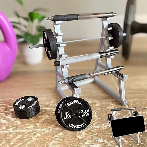 Soporte para bolígrafo para sentadillas, organizador de escritorio, divertido organizador de escritorio para bolígrafo de levantamiento de pesas con