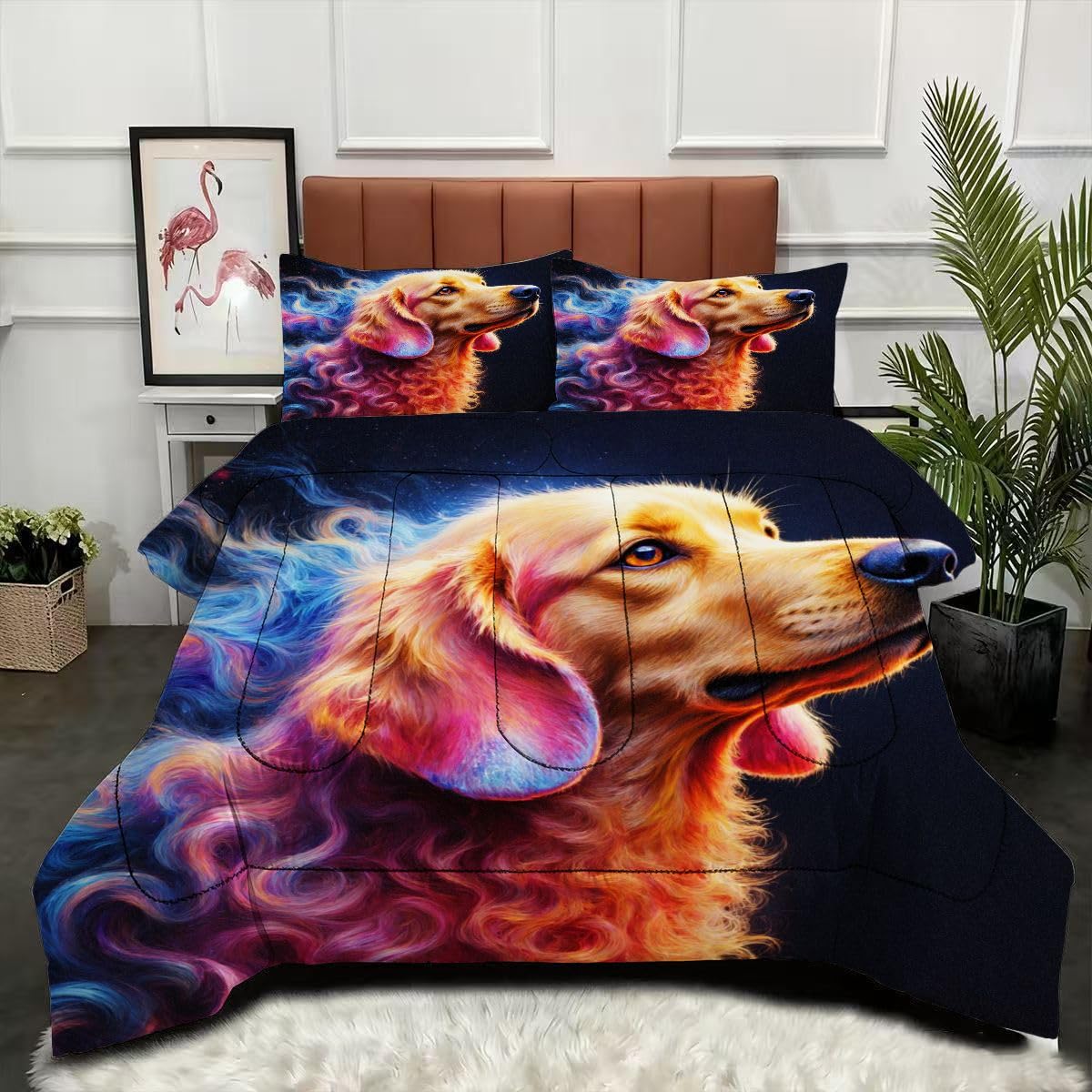 Couette sans housse 200 x 200 cm lavable en machine avec ses 2 taies microfibre