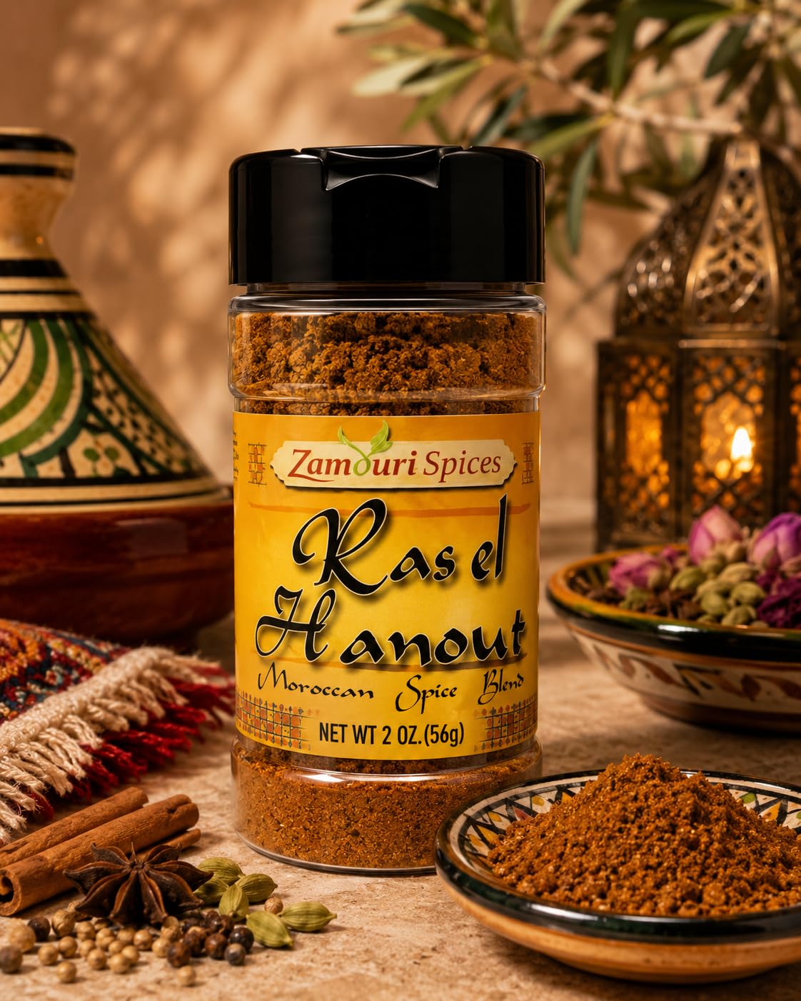 Ras El Hanout Moroccan Spice Blend – Aromatic Seasoning for Tagines, Couscous, Meat & Vegetables – 2 oz – Zamouri Spices image 3