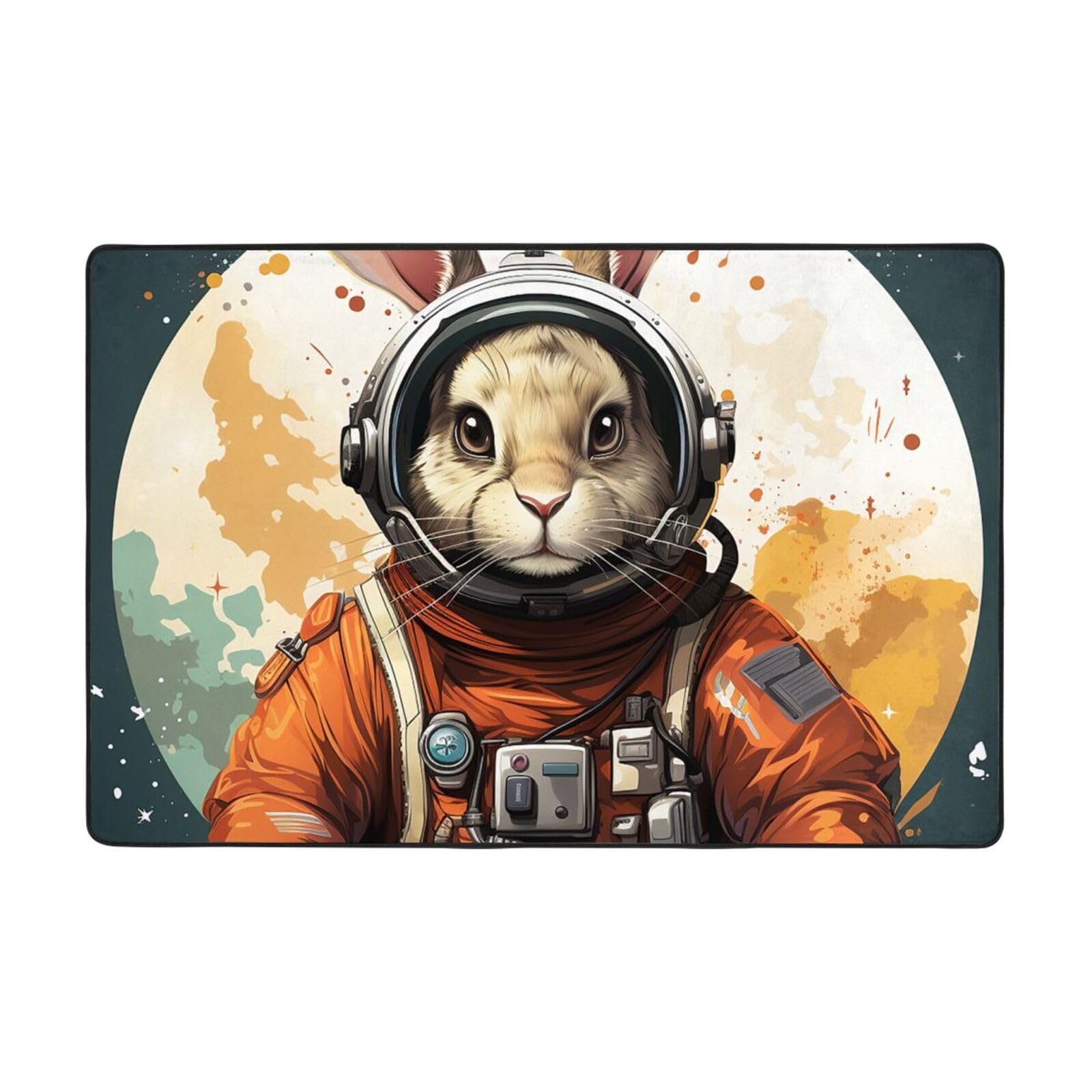 Tapis de sol antidérapant fini les glissades avec ce lapin vintage lavable