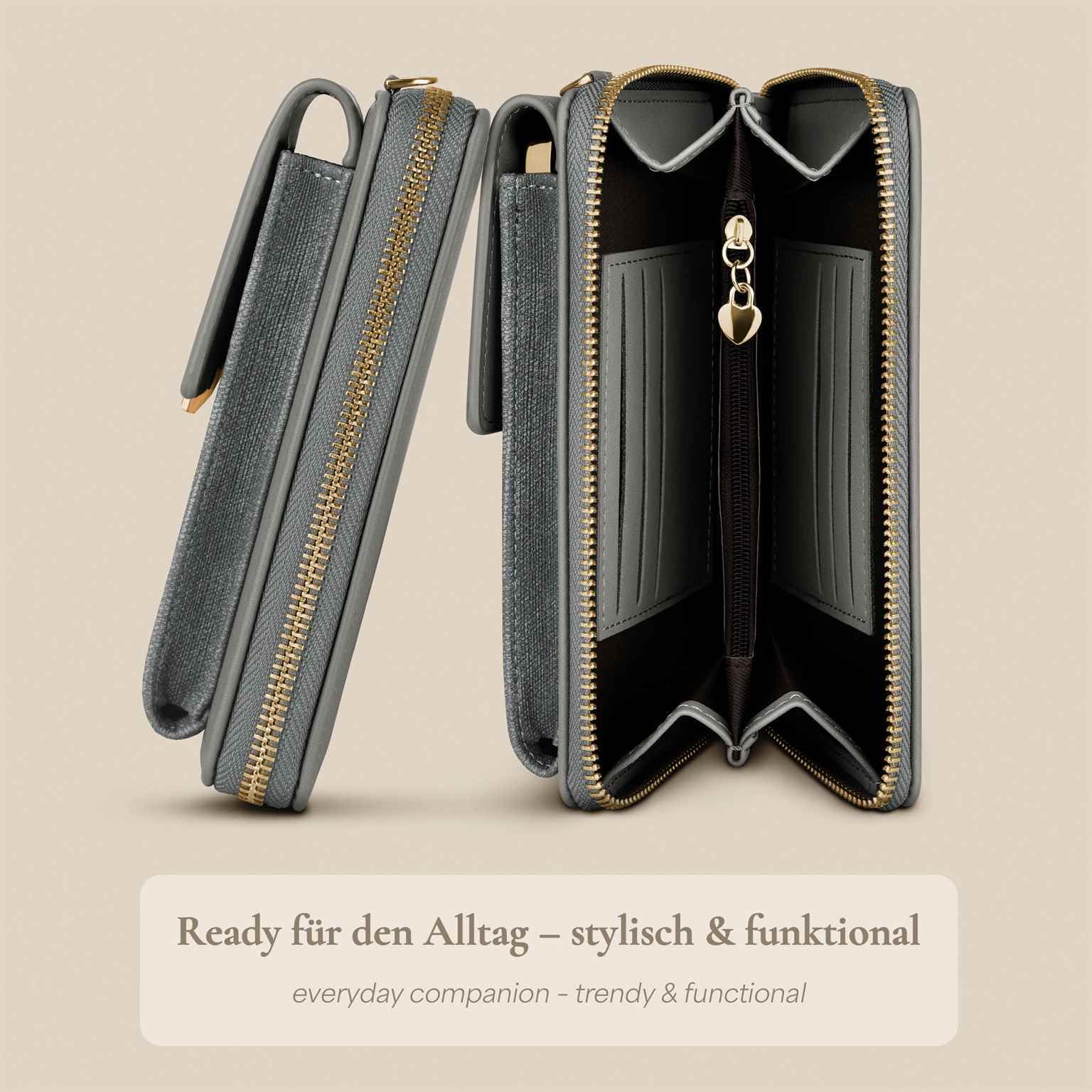 ONEFLOW Bliss Purse etui na telefon komórkowy Apple iPhone 11 Pro Max, etui na telefon komórkowy do zawieszenia, z portmonetką, torba na ramię z portfelem i kieszenią na telefon komórkowy, mała