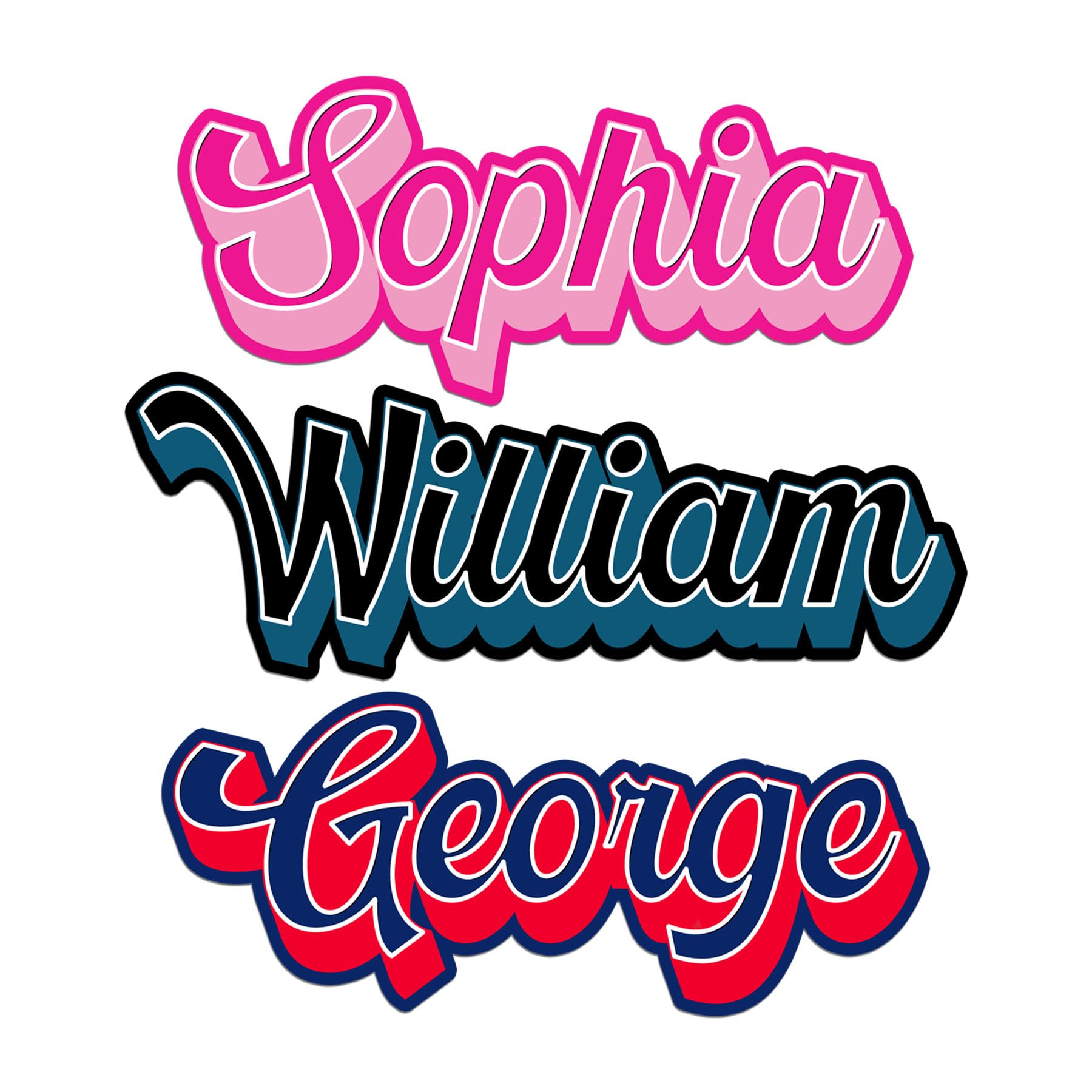 Custom Name Sticker Personalized Name, Text, Quote Colorful Waterproof Vinyl Decal for Water Bottles, Tumblers, Laptops, Hard Hat, Cars, Kindle -