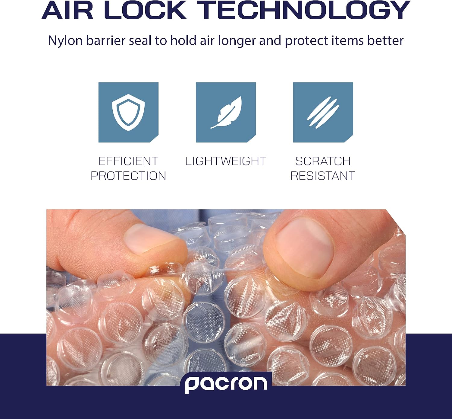 PACRON Brand: 225 Sq-Ft. BUBBLE ROLL for Moving Supplies, Large Wrapping BUBBLE ROLL of 225 Sheets 12”X12”, Bubble Cushioning Wrap for Packing, & to Wrap all Shipping Supplies, Storage, Packaging. MADE IN USA