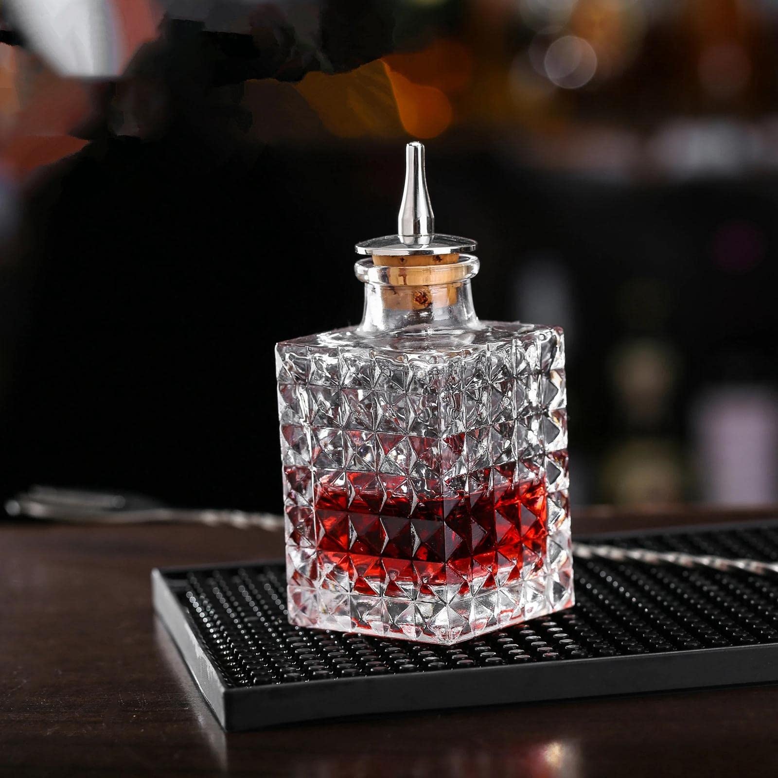 2 Pezzi di Vetro Amaro Bottle Dasher Bottle Decanter per Bar a hogar