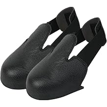 1 Pair Steel Toe Inserts for Shoes, Anti-Smash Overshoes Steel Toe Inserts with Elastic Strap for & Metatarsal Guard, Safety Shoe Covers for Safety Boots, Footwear