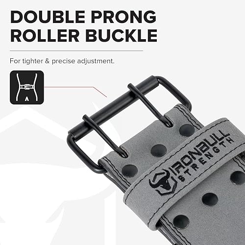 Miniatura 5 de Cinturón de levantamiento de pesas de 0.394 in (10 mm) con doble punta, cuero de gamuza de 4 in de ancho, soporte de espalda para levantamiento de