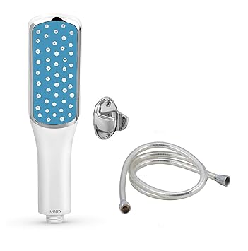 ANMEX Blue Rain Spray Hand Shower with 1mtr ABS Shower Tube and Wall Hook