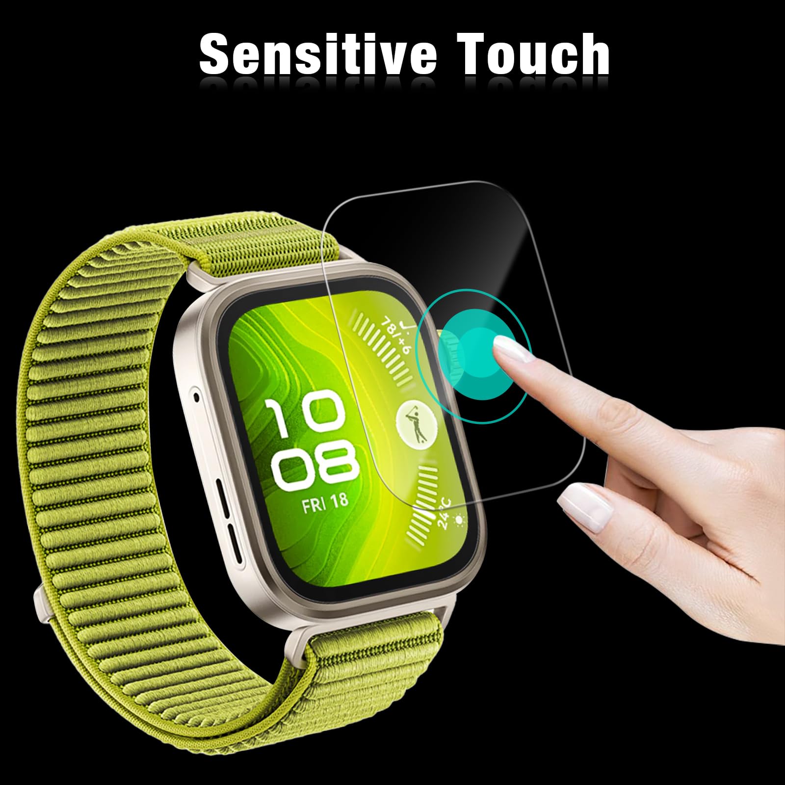 Pellicola Vetro Temperato Per Huawei Watch Fit 3 - 4 Pezzi 9H