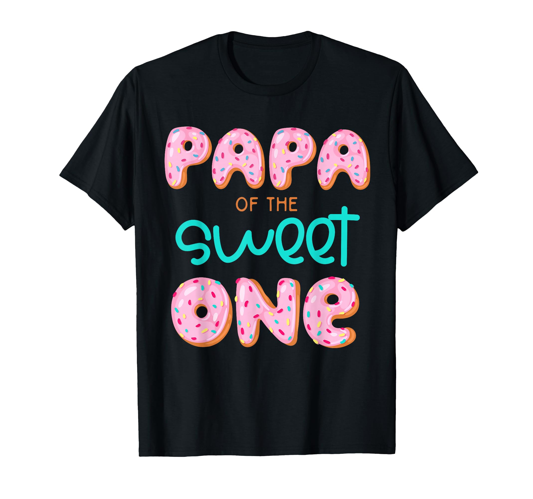 Papa of The Sweet One First Birthday Matching Family Donut T-Shirt