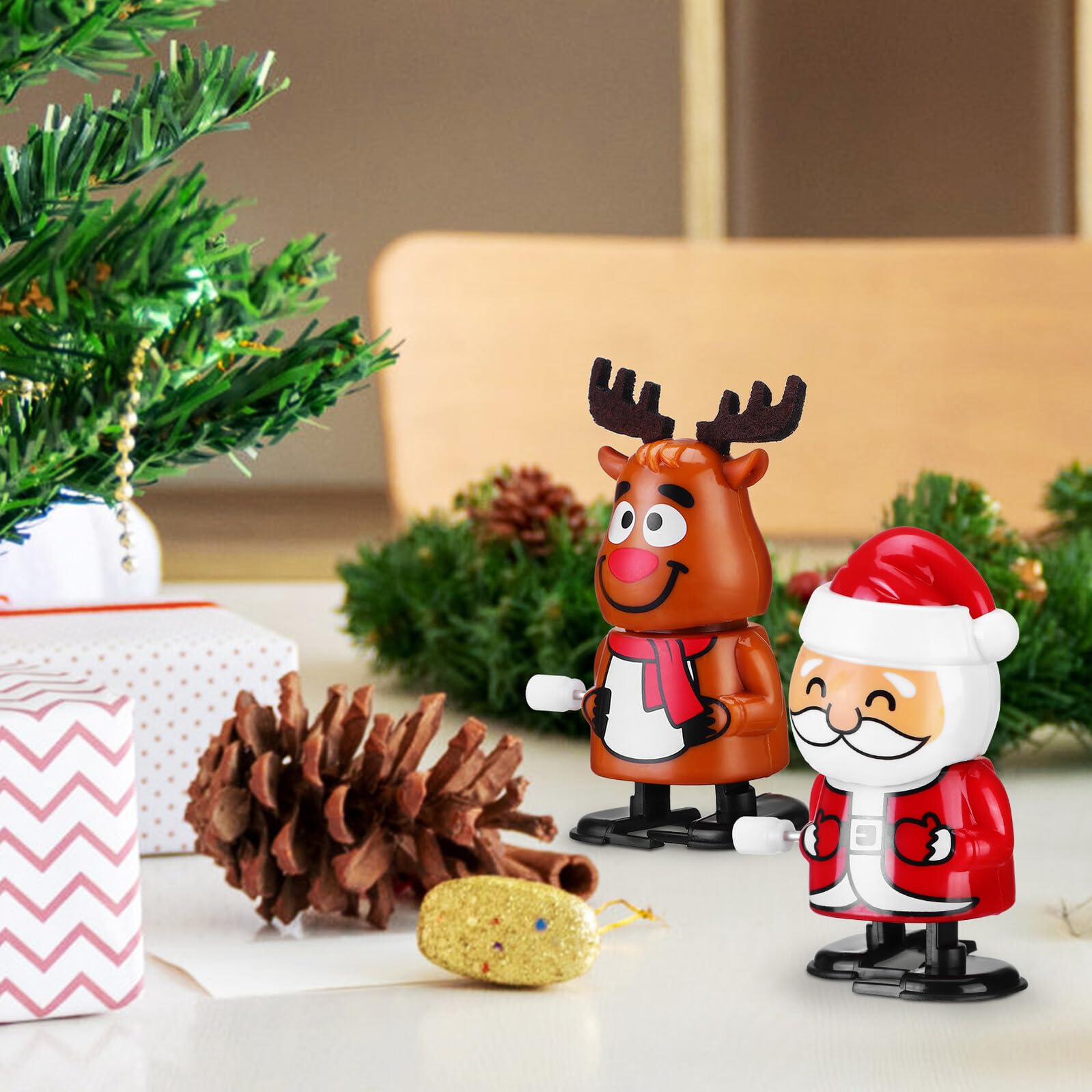 Gatuida 6 Pezzi Giocattoli Carica Halloween in ABS Divertente per Feste Regalo per Include Albero di Natale Babbo Natale e Altri Personaggi