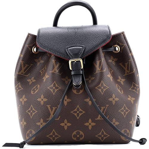 Louis Vuitton, Pre-Loved Montsouris NM Backpack Monogram Canvas with Leather BB, Brown