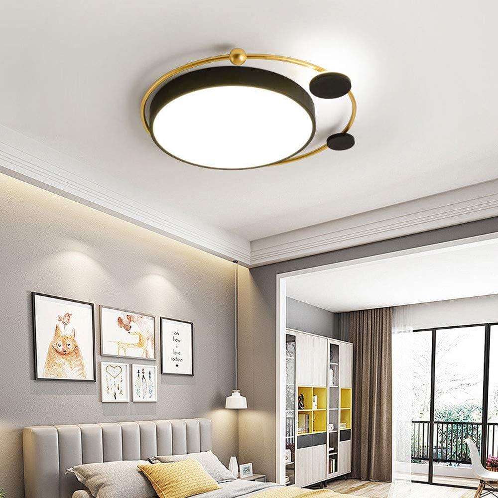 Led Flush Mount Ceiling Light Nordicden Circle Decoration Ceiling Lamp White Light, Warm Light, Neutral Light, Three Coladjustable Ceiling Light Fixture for Closet, Living R/Color/Large
