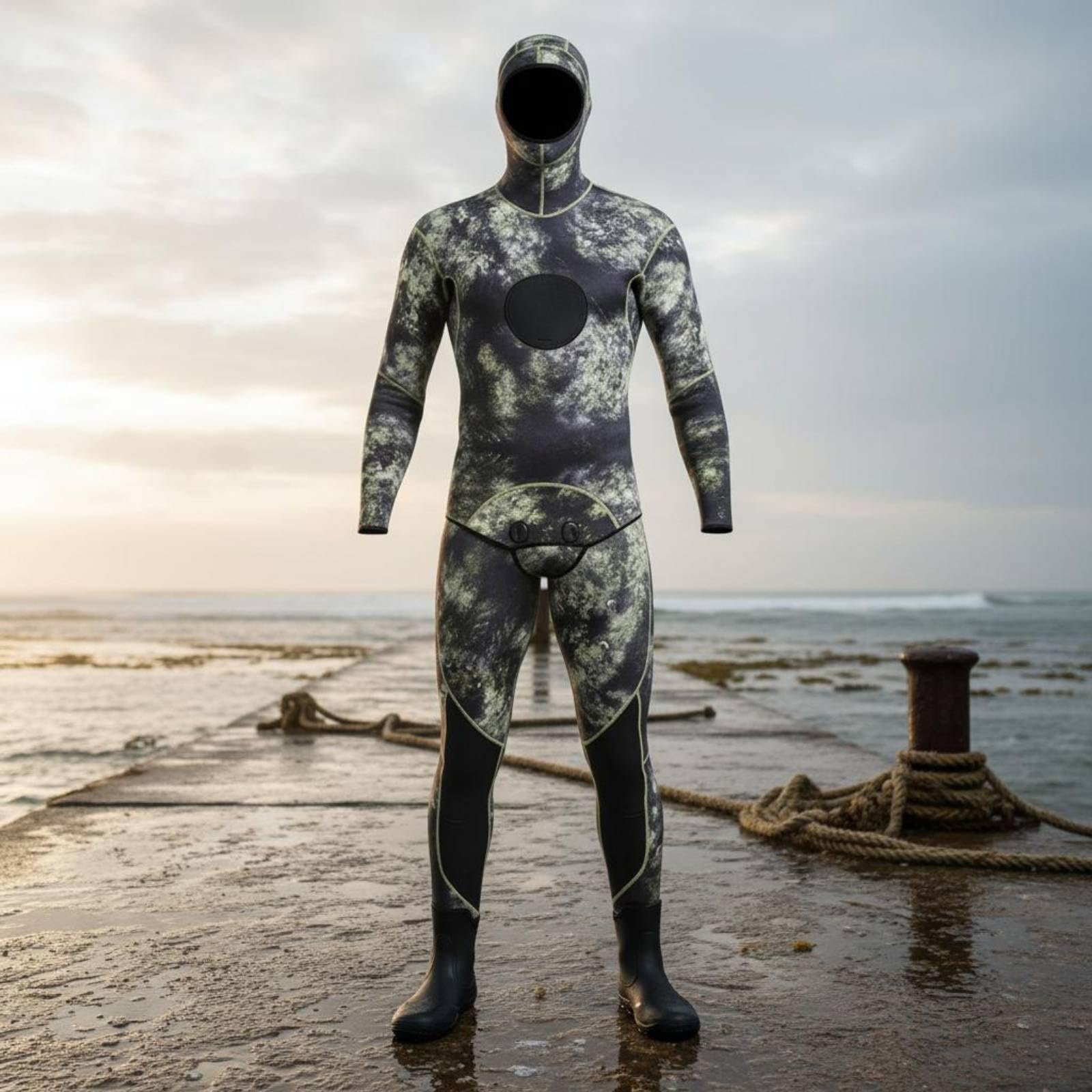 Muta Due Pezzi Anti-Freddo Tuta Termica da Surf Protezione Abbigliamento Sportivo Acquatico per Snorkeling