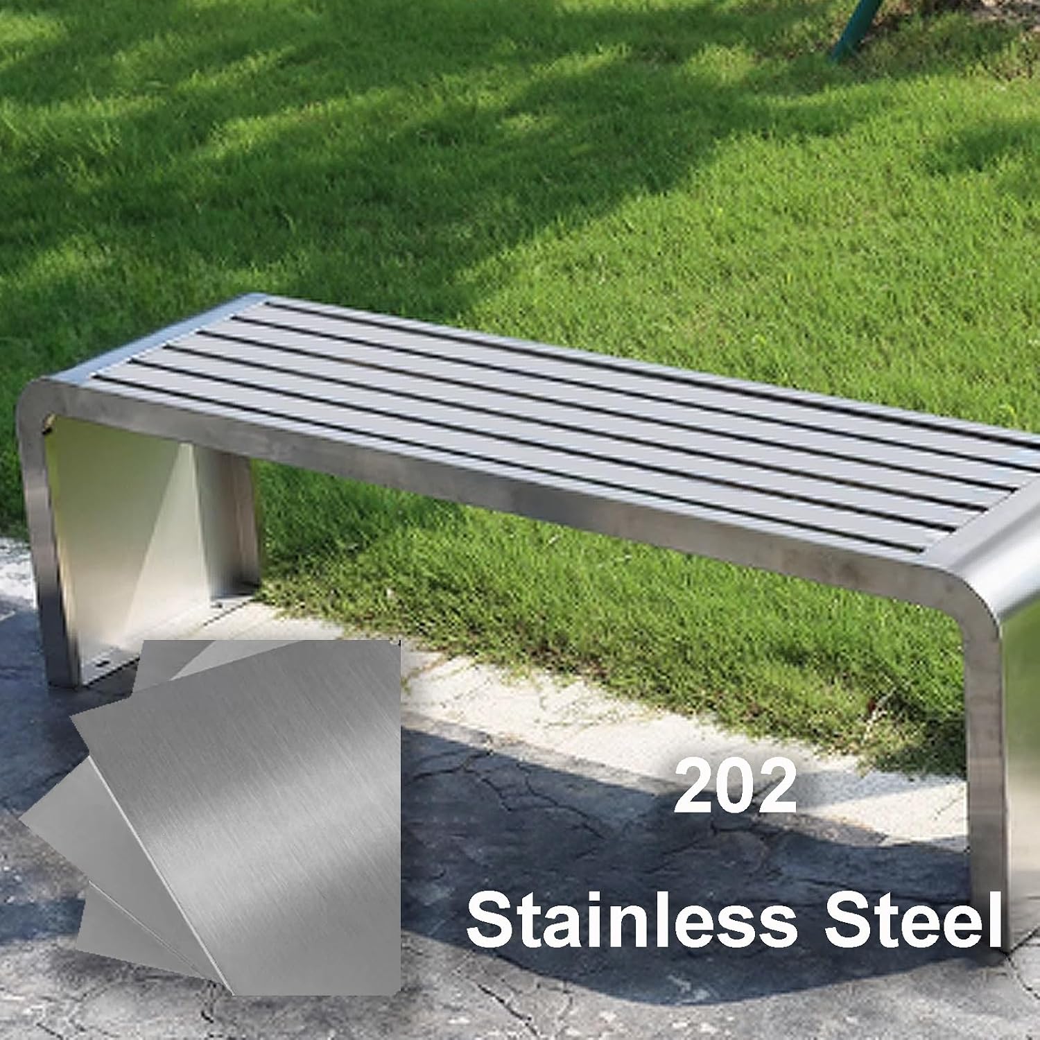 Garden Bench, Porch Bench Seat, Outdoor Lounge Furniture Couch, Park Benches, Patio Bench Weatherproof for Sunroom, Backyard, Front Porch(Without Backrest,120cm)